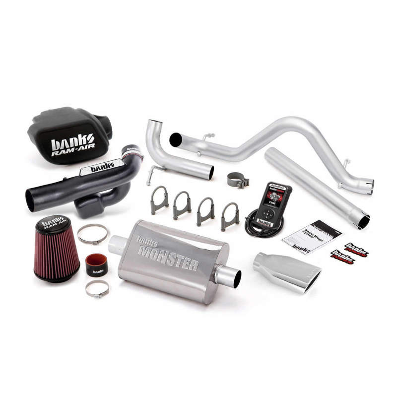 Jeep Wrangler Performance Exhaust - Banks Power - Stinger System with AutoMind, Single Exhaust - Chrome - `12-`14